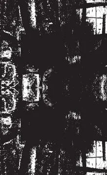 Grunge Black And White Vector Texture. Dark Dust Overlay Distress Background Stock Illustration