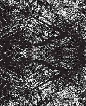 Grunge Black And White Vector Texture. Dark Dust Overlay Distress Background Stock Illustration