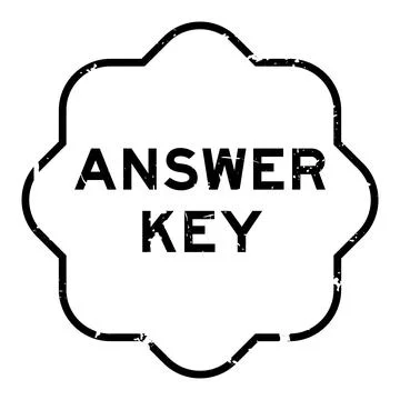 Grunge black answer key word square rubber seal stamp on white background Illustrazione stock