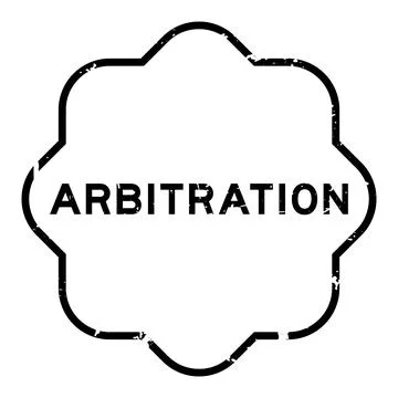 Grunge black arbitration word rubber seal stamp on white background Stock Illustration