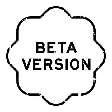 Grunge black beta version word rubber seal stamp on white background 스톡 일러스트
