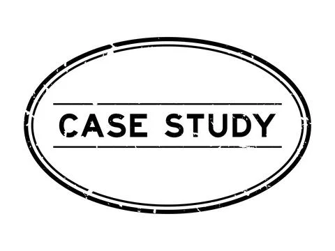 Grunge black case study word oval rubber seal stamp on white background Stock Illustration