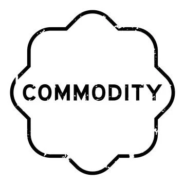 Grunge black commodity word square rubber seal stamp on white background Stock Illustration