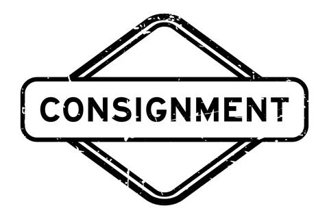 Grunge black consignment word rubber seal stamp on white background Stock Illustration