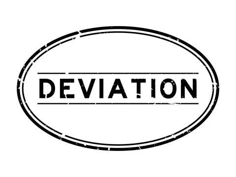 Grunge black deviation word rubber seal stamp on white background イラスト素材