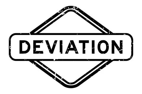 Grunge black deviation word rubber seal stamp on white background Stock Illustration
