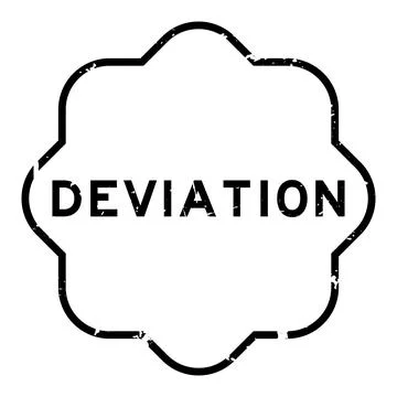 Grunge black deviation word rubber seal stamp on white background Stock Illustration