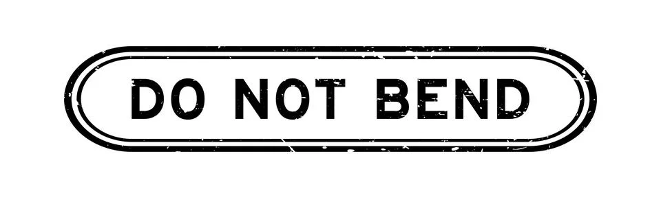 Grunge black do not bend word rubber seal stamp on white background Stock Illustration