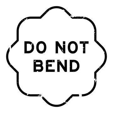 Grunge black do not bend word rubber seal stamp on white background Stock Illustration