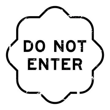 Grunge black do not enter word rubber seal stamp on white background Ilustración de archivo