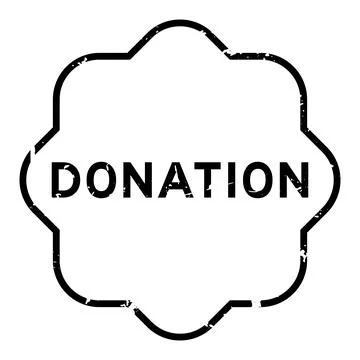 Grunge black donation word rubber seal stamp on white background Stock Illustration