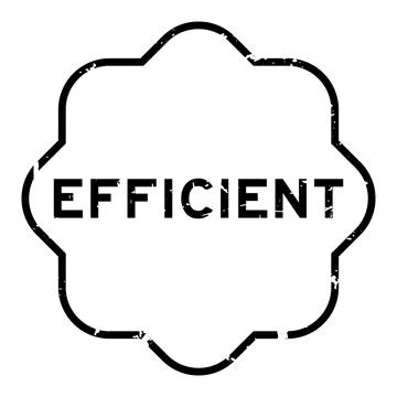 Grunge black efficient word rubber seal stamp on white background イラスト素材