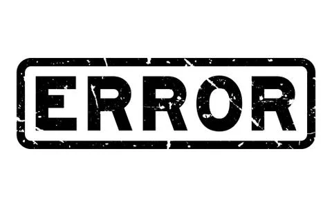 Grunge black error word square rubber seal stamp on white background 库存插图