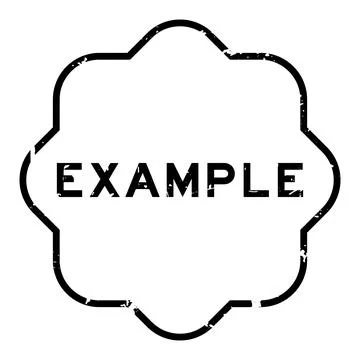 Grunge black example word rubber seal stamp on white background Stock Illustration