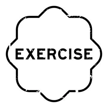Grunge black exercise word rubber seal stamp on white background Stock Illustration