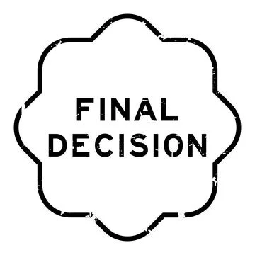 Grunge black final decision word rubber seal stamp on white background Stock Illustration
