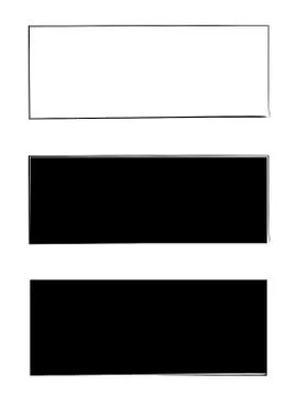 Grunge black frame vector background set Stock Illustration