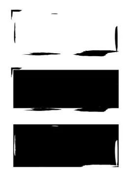 Grunge black frame vector background set Stock Illustration