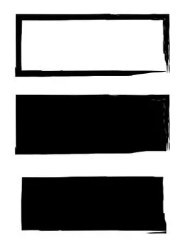 Grunge black frame vector background set Stock Illustration