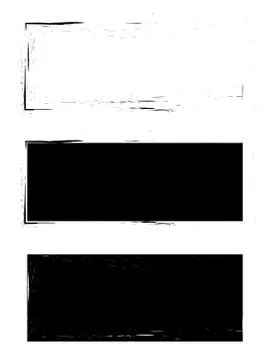 Grunge black frame vector background set Stock Illustration