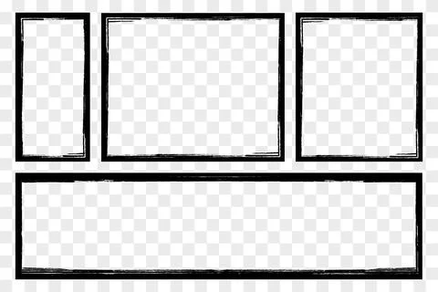 Grunge black geometric border frames set, textured vector rectangular outlines イラスト素材
