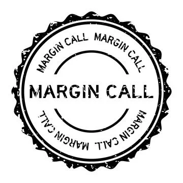 Grunge black margin call word round rubber seal stamp on white background Stock Illustration