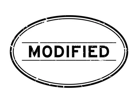 Grunge black modified word oval rubber seal stamp on white background 스톡 일러스트