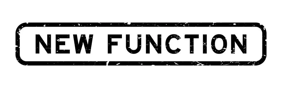Grunge black new function word rubber square seal stamp on white background Stock Illustration