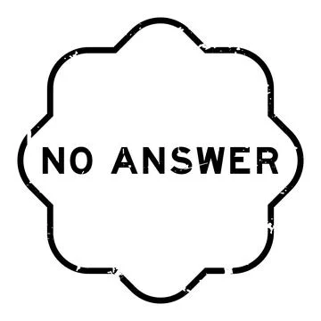 Grunge black no answer word rubber seal stamp on white background 스톡 일러스트