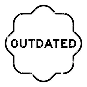 Grunge black outdated word rubber seal stamp on white background Stock Illustration
