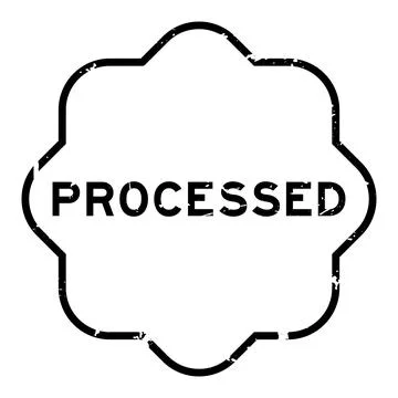 Grunge black processed word square rubber seal stamp on white background Stock Illustration