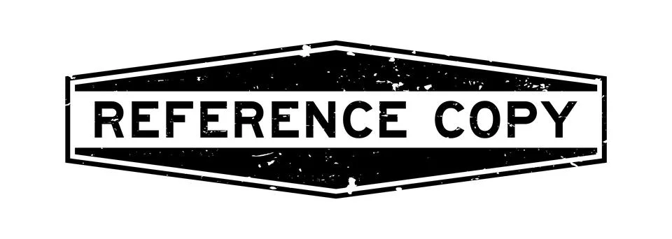 Grunge black reference copy word hexagon seal stamp on white background Stock Illustration