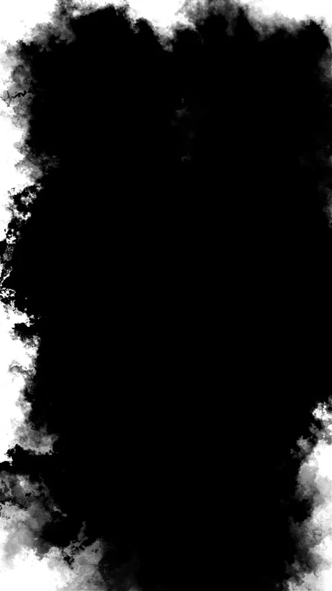 Grunge black smoke frame overlay cloudy ink edges, white border texture, rough s Stock Footage 340397593
