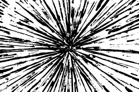 Grunge black texture in ray shape on white background (Vector). Use for decor Stock Illustration