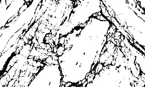 Grunge black texture of stone cracks, veins, stripes, lines. Vector backgroun Illustrazione stock