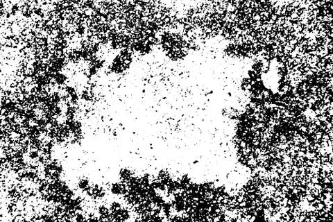 Grunge black texture on white background (Vector). Use for decoration, aging  Illustrazione stock
