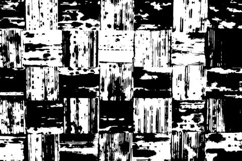 Grunge black texture as wicker shape on white background (Vector). Use for de Stock Illustration