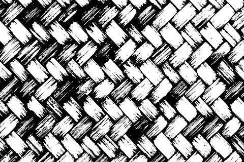 Grunge black texture as wicker shape on white background (Vector). Use for .. Stock Illustration