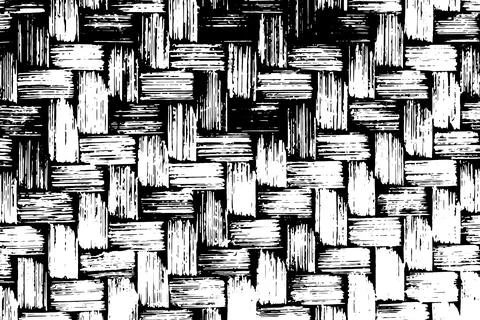 Grunge black texture as wicker shape on white background (Vector). Use for .. Stock Illustration