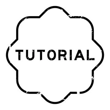 Grunge black tutorial word rubber seal stamp on white background 스톡 일러스트