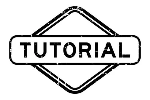 Grunge black tutorial word rubber seal stamp on white background イラスト素材