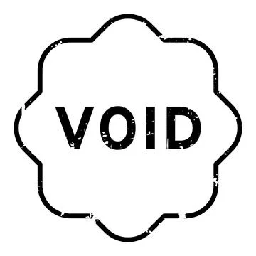 Grunge black void word rubber seal stamp on white background Stock Illustration