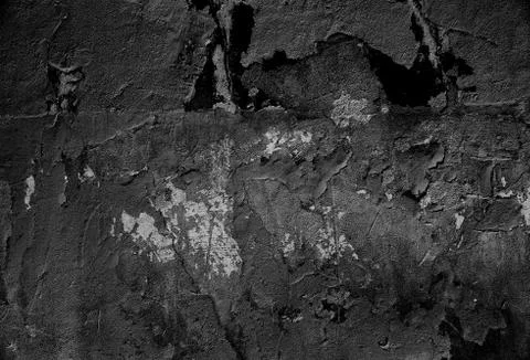 Grunge black wall Stock Photos