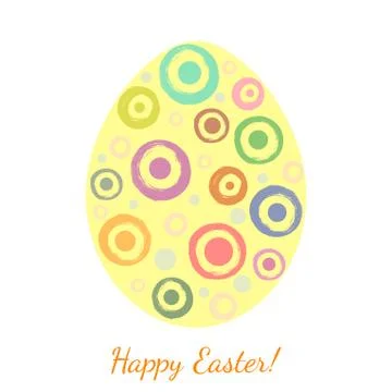 Grunge blobs in a shape of easter egg. Stock Illustration