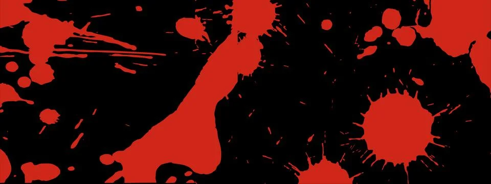 Grunge blood splash pattern. Red splashes, smudges, and spray stains for th.. Stock Illustration