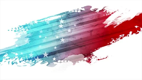 Grunge blot concept USA flag abstract motion background Stock Footage 311620972