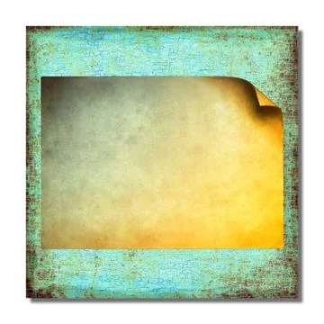 Grunge blue abstract background with sheet of paper Stock Illustration