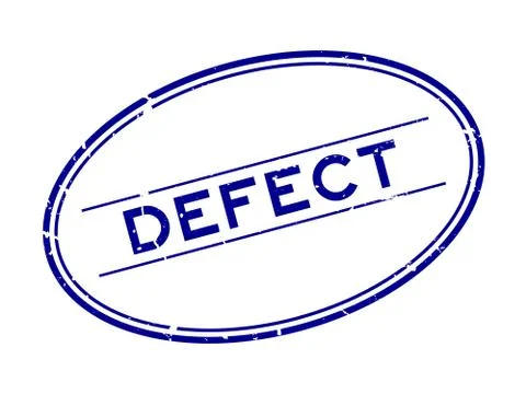Grunge blue defect word oval rubber seal stamp on white background Stock Illustration