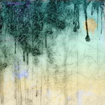 Grunge blue dripping abstract background Stock Illustration