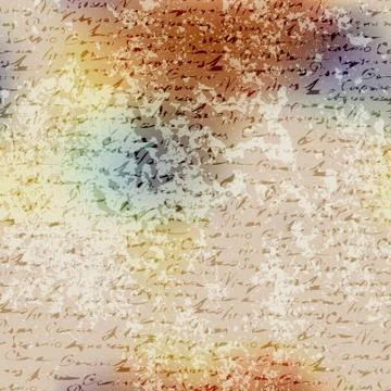 Grunge blur pattern with manuscript elements. Illustrazione stock